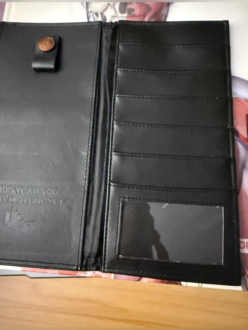 Harley-Davidson 105th Anniversary Black Leather Trifold Wallet